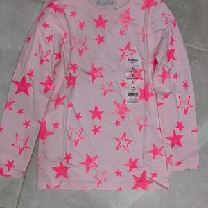 5/$35 NWT OshKosh Originals Pink Star Long Sleeve Shirt • Size 5